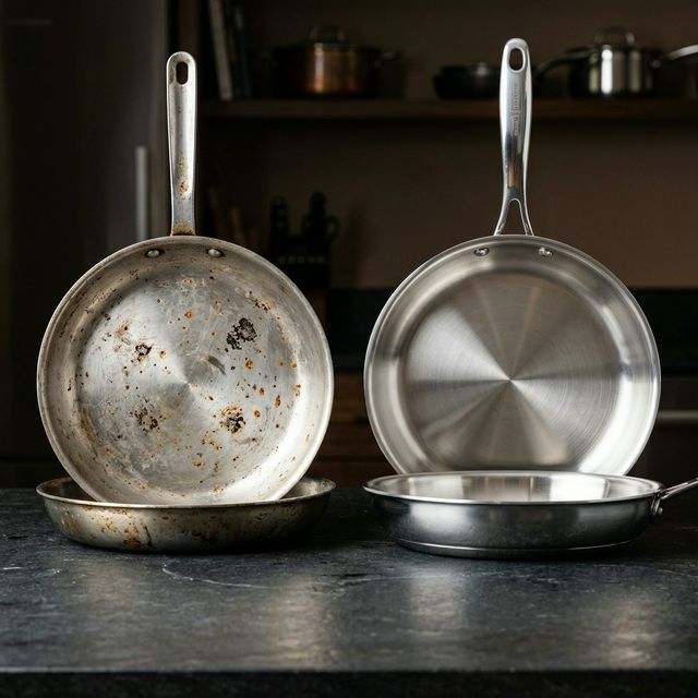 Comparação entre panela de inox comum e inox cirúrgico 316L